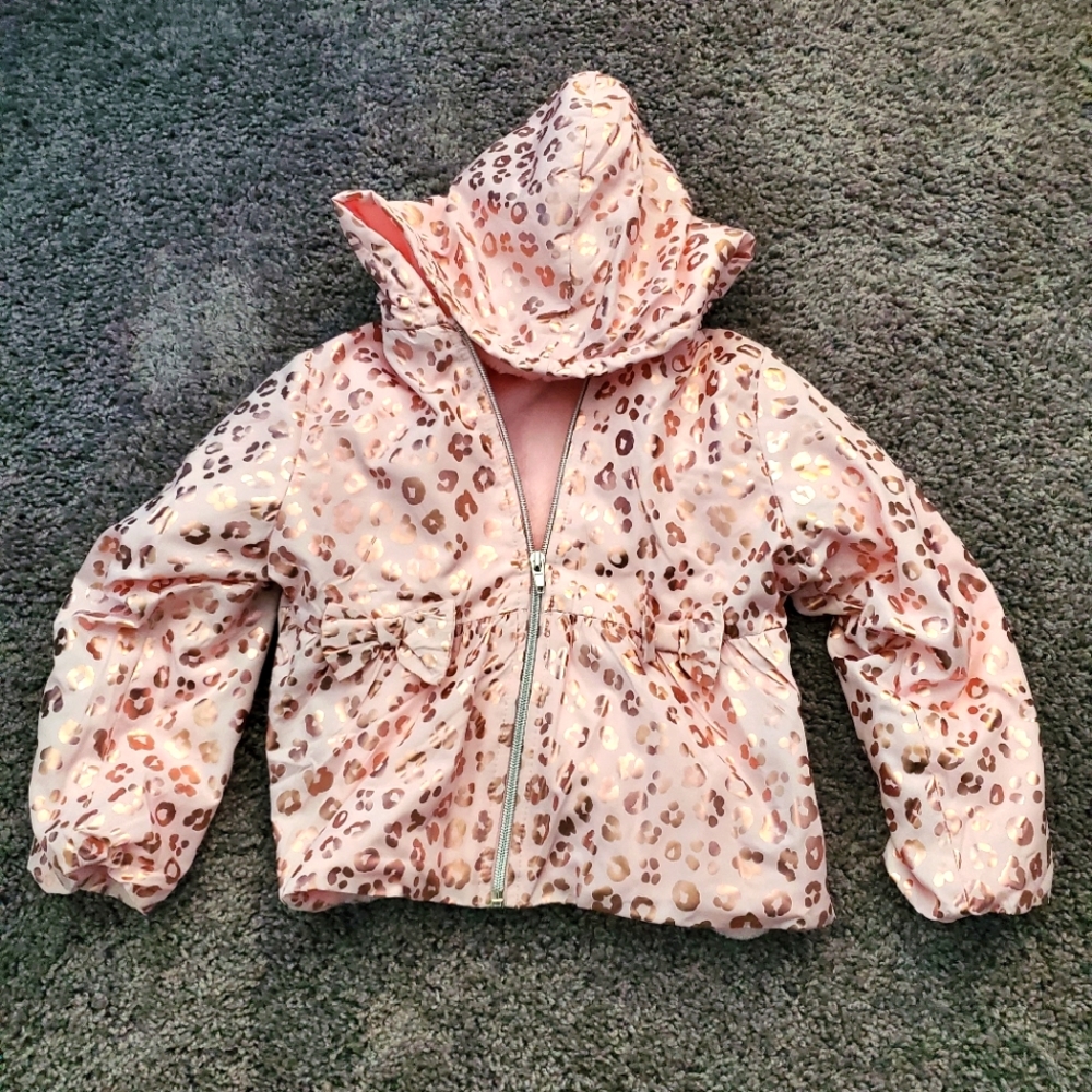 Toddler girls pink lepord winter jacket
